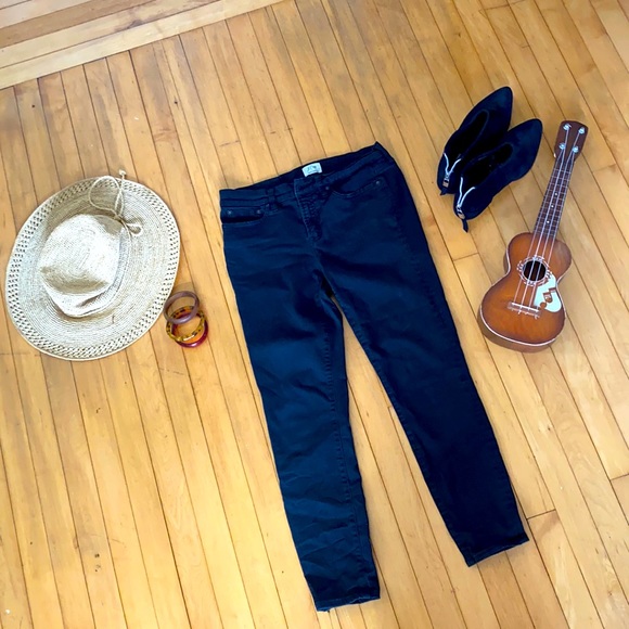 J. Crew toothpick black denim jeans